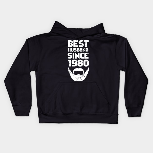 40th Anniversary Gift For Him Best Husband Since 1980 T-Shirt Kids Hoodie by RW